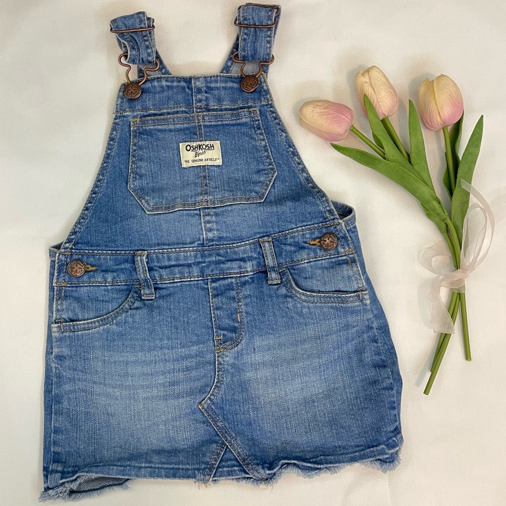 Oshkosh denim skirt overalls